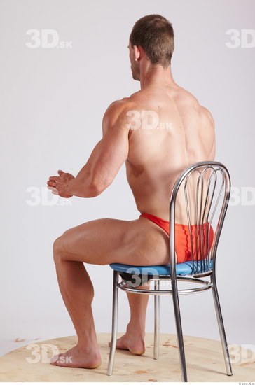 Whole Body Man Artistic poses White Underwear Muscular