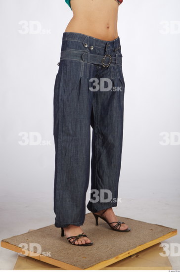 Leg Woman Casual Jeans Average Studio photo references