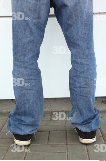 Calf Man Casual Jeans Average Bearded Street photo references