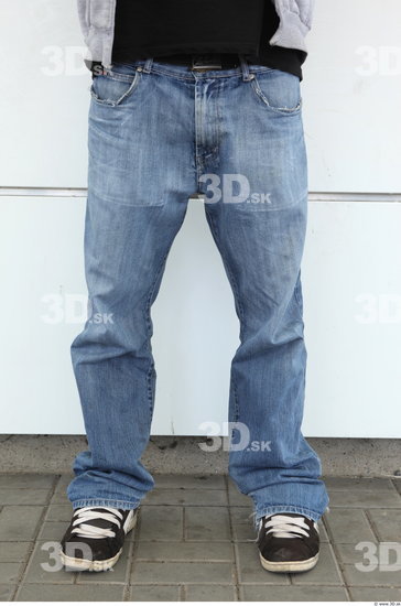 Leg Man Casual Jeans Average Bearded Street photo references