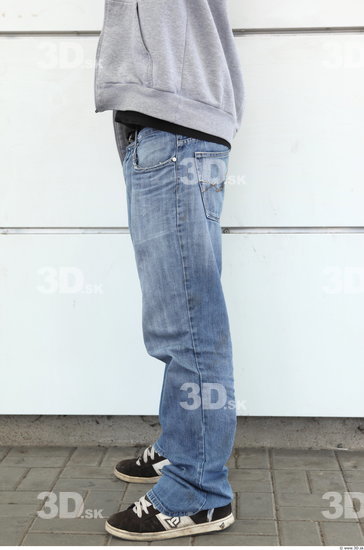 Leg Man Casual Jeans Average Bearded Street photo references