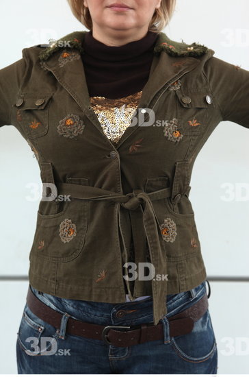 Upper Body Woman Casual Jacket Average Chubby Street photo references