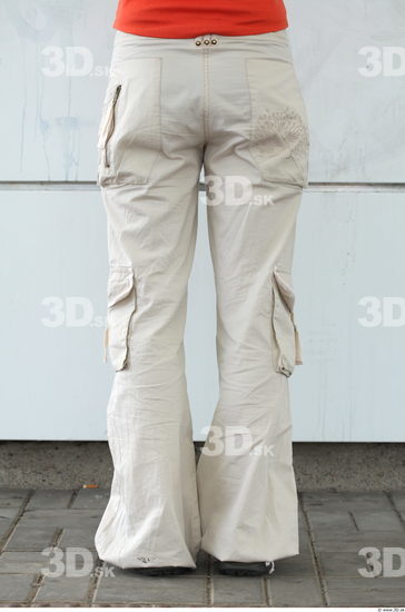 Leg Woman White Casual Trousers Average