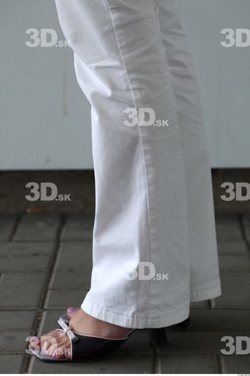 Calf Woman Casual Trousers Slim Street photo references