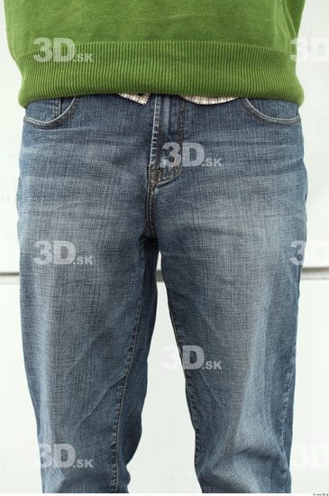 Thigh Man Casual Jeans Slim Street photo references