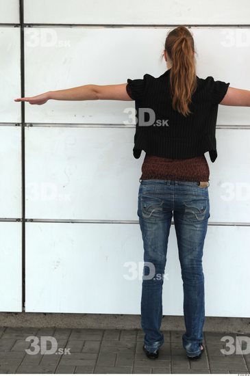 Whole Body Woman T poses Casual Average Street photo references