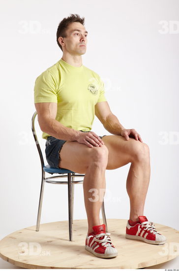 Whole Body Man Artistic poses White Sports Muscular