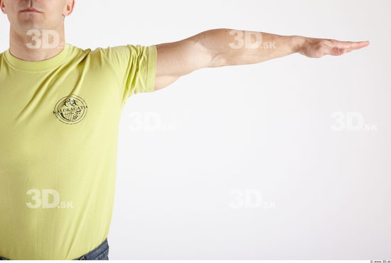 Arm Man Animation references White Sports T shirt Muscular