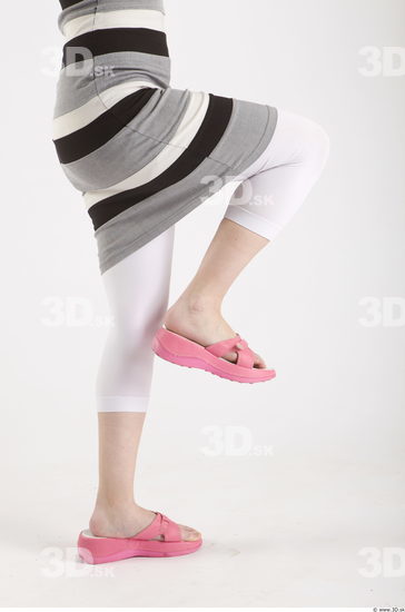 Leg Woman White Casual Slim Leggings