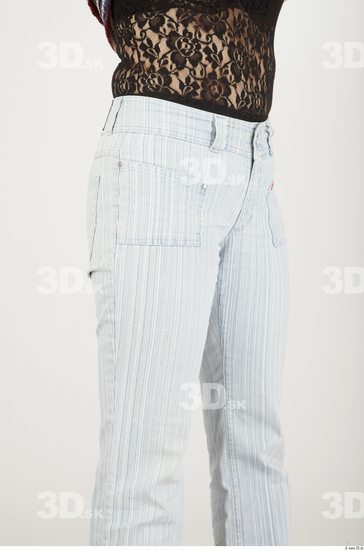 Thigh Woman Casual Trousers Average Studio photo references