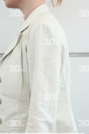 Arm Woman White Casual Jacket Slim