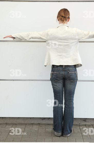 Whole Body Woman T poses White Casual Slim