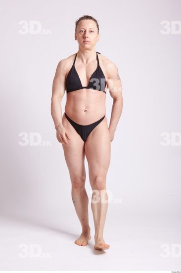 Whole Body Woman Animation references White Tattoo Sports Swimsuit Muscular