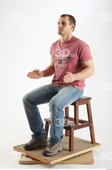 Whole Body Man Artistic poses White Casual Athletic