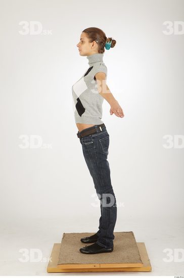 Whole Body Woman Animation references Casual Slim Studio photo references