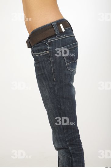 Thigh Woman Casual Jeans Slim Studio photo references