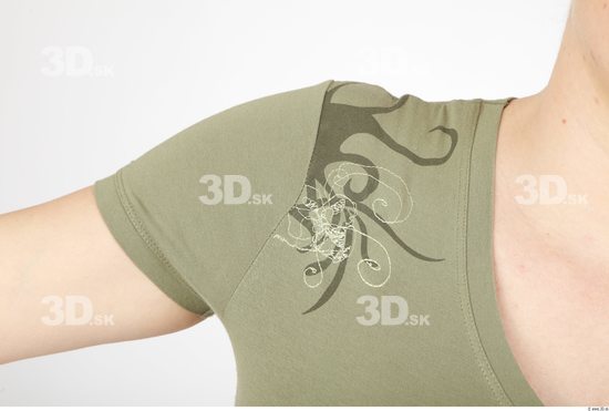 Arm Whole Body Woman Animation references Casual Shirt T shirt Overweight Studio photo references