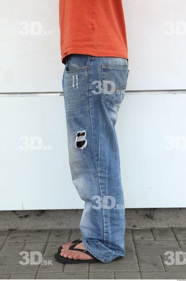 Leg Man Asian Casual Jeans Slim Street photo references