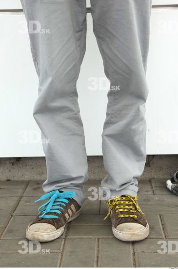 Calf Man Casual Pants Slim Street photo references