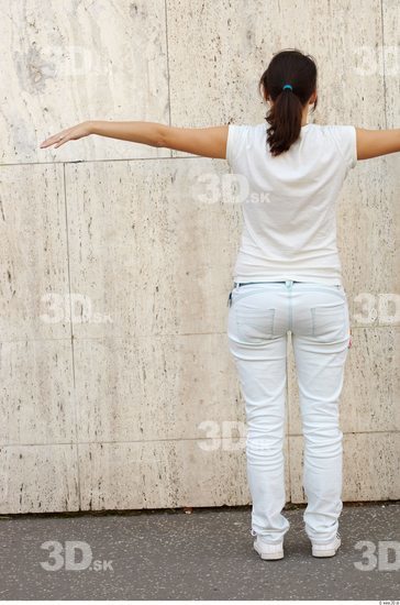 Whole Body Head Woman T poses Casual Slim Street photo references