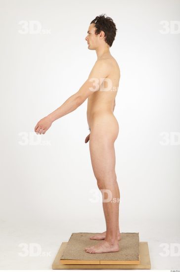 Whole Body Man Nude Athletic Studio photo references