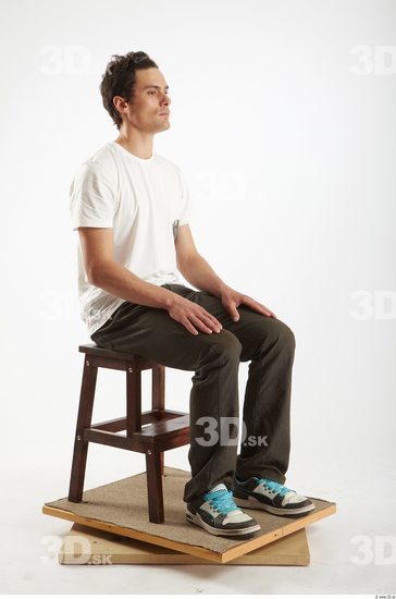 Whole Body Man Artistic poses White Casual Athletic