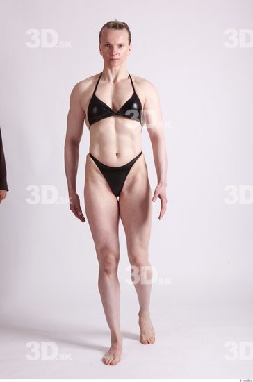 Whole Body Woman Animation references White Sports Swimsuit Muscular