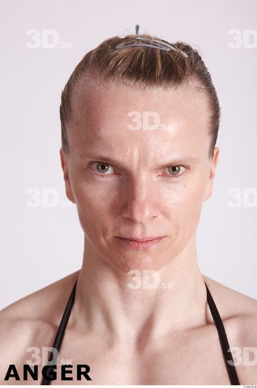 Face Emotions Woman White Muscular