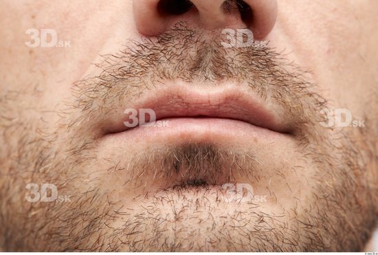 Mouth Man White Athletic Bearded