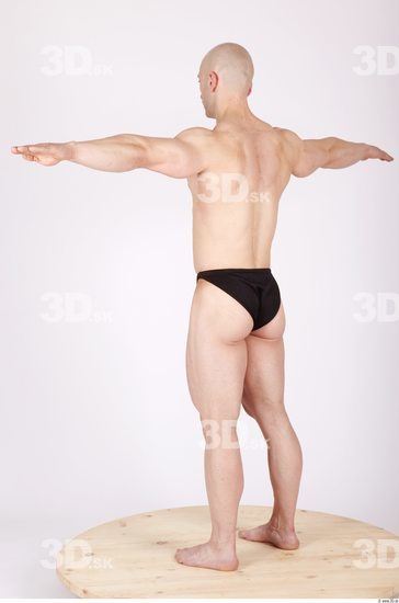 Whole Body Man T poses Sports Swimsuit Muscular Studio photo references