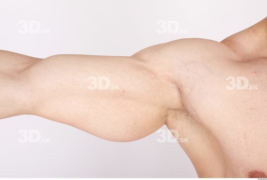 Arm Whole Body Man Nude Muscular Studio photo references