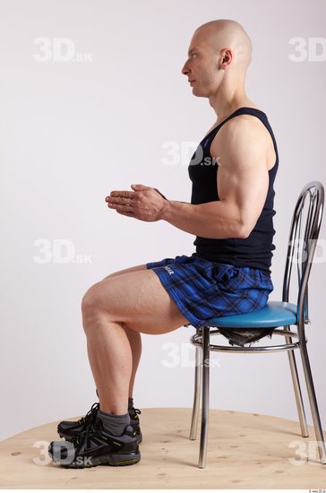 Whole Body Man Artistic poses White Sports Muscular