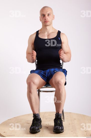 Whole Body Man Artistic poses White Sports Muscular