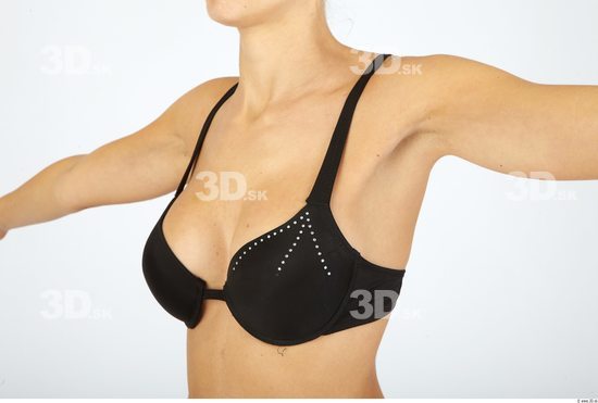 Chest Woman Animation references Underwear Bra Slim Studio photo references