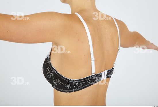 Back Woman Animation references Underwear Bra Slim Studio photo references