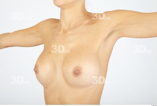 Chest Woman Animation references Nude Slim Studio photo references