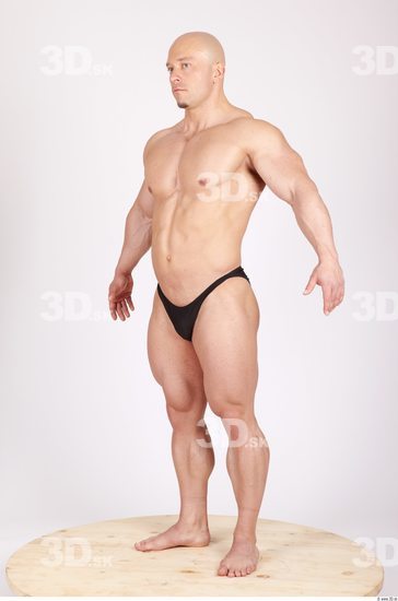 Whole Body Man Casual Sports Swimsuit Muscular Studio photo references