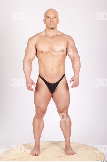 Whole Body Man Casual Sports Swimsuit Muscular Studio photo references