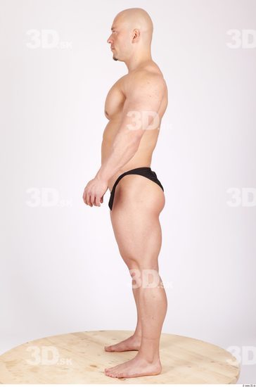 Whole Body Man Casual Sports Swimsuit Muscular Studio photo references