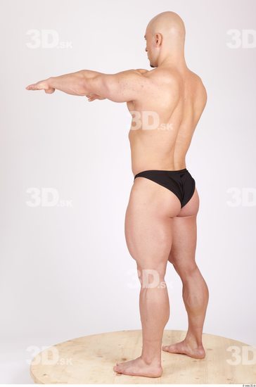 Whole Body Man Casual Sports Swimsuit Muscular Studio photo references