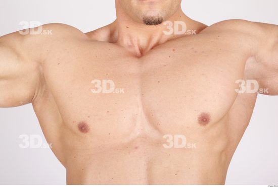 Chest Whole Body Man Nude Casual Muscular Studio photo references