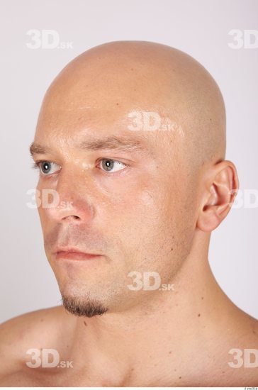 Whole Body Head Man Casual Muscular Bearded Studio photo references