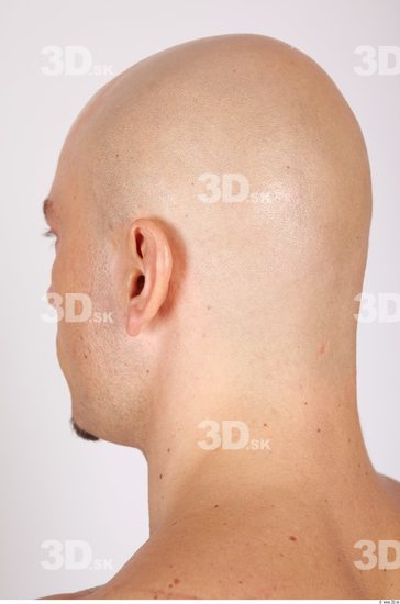 Whole Body Head Man Casual Muscular Bald Studio photo references