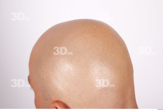 Whole Body Head Man Casual Muscular Bald Studio photo references