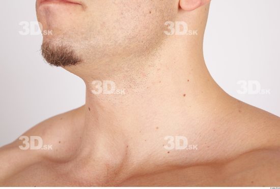 Neck Whole Body Man Nude Casual Muscular Studio photo references