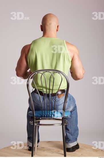 Whole Body Man Artistic poses White Casual Muscular Bald