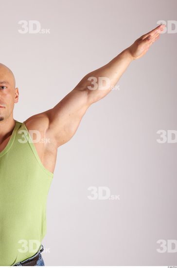 Arm Man Animation references White Casual Singlet Muscular