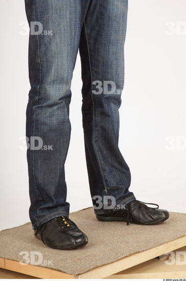 Calf Whole Body Man Animation references Casual Jeans Athletic Studio photo references