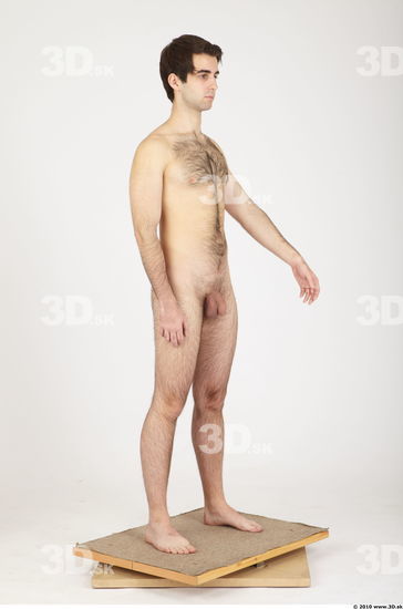 Whole Body Man Animation references Hairy Nude Casual Athletic Studio photo references