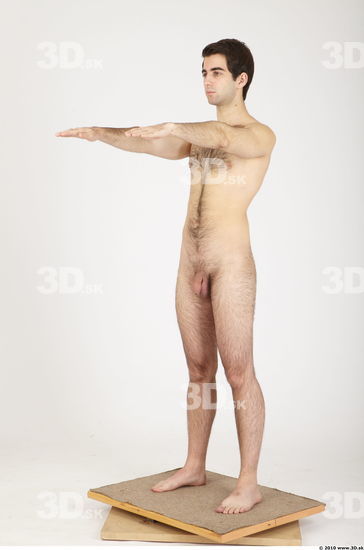 Whole Body Man Animation references Hairy Nude Casual Athletic Studio photo references